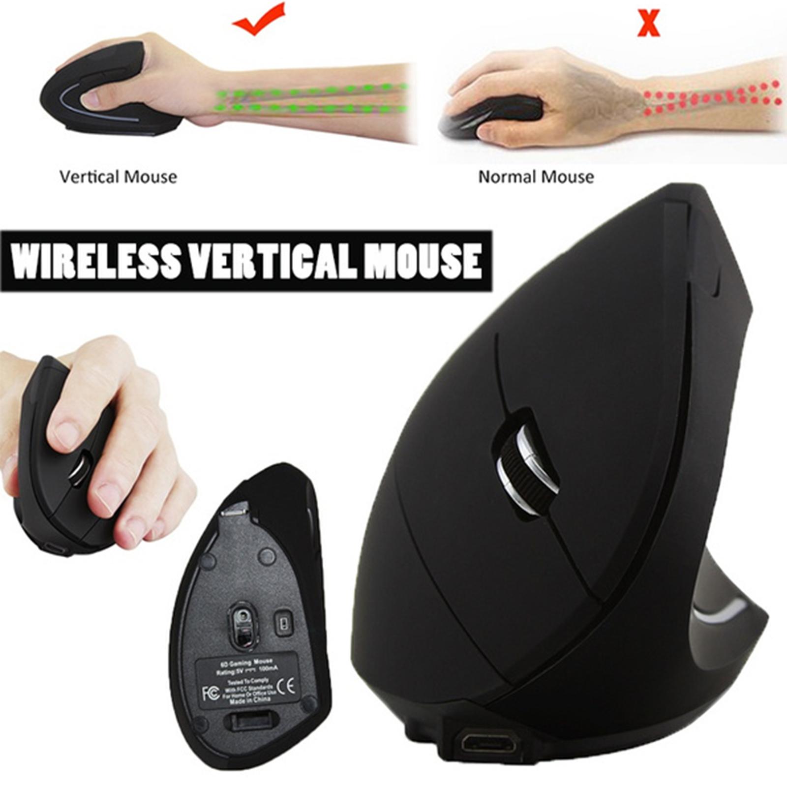 2.4g Wireless Computer Gaming Mice Ergonomic Vertical Mouse Usb Optical Dpi Mouse Right Left Hand For Laptop Pc Desktop U4z6