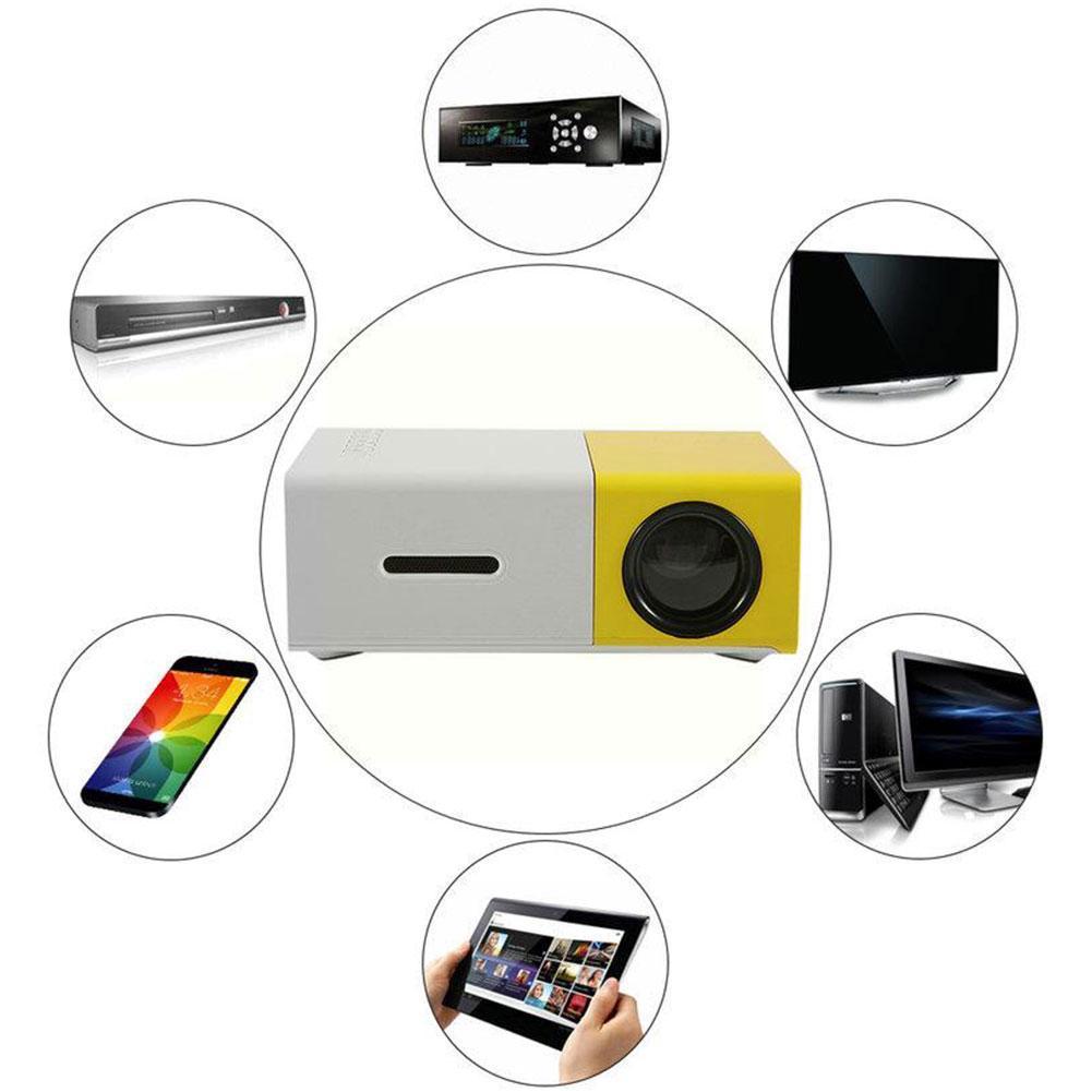 Thuis Mini Projector Yg300 Led Projector Audio Draagbare Media 1080P Ondersteunt Video Usb Player Home N3c1