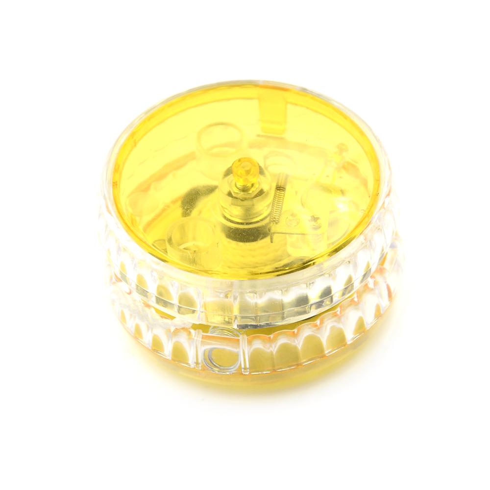 Led blinkende yoyo klassiske barneleker magisk yoyo spinn plast yoyo lager med spinnende snor leker for barn gyh: Gul