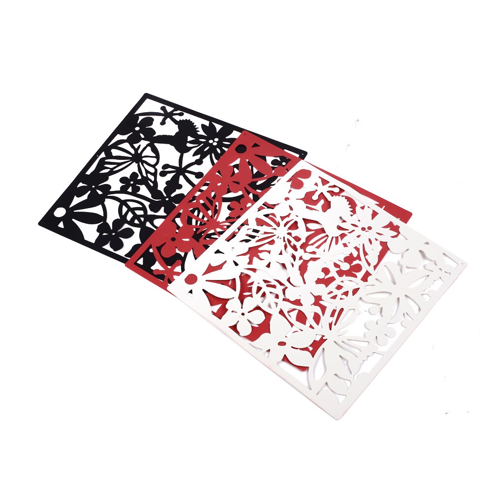 1 st. home amp living witte holle hangende kamerverdeler, zwarte scheidingswand, vlinder, modern, 3- kleurig wandschermgordijn