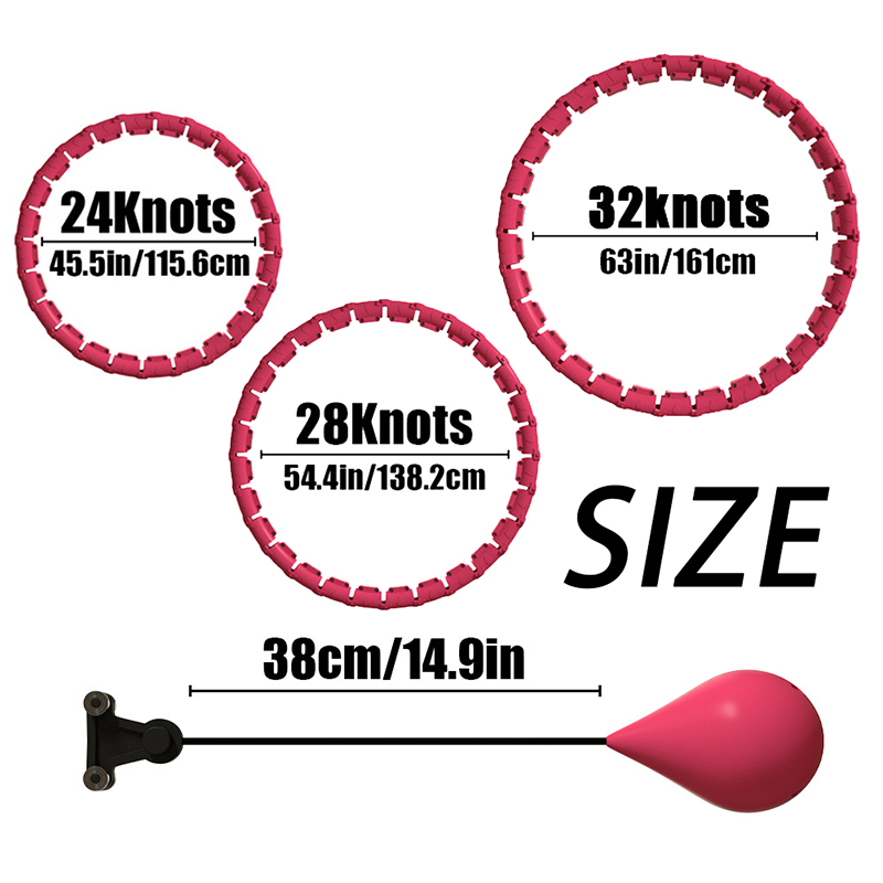 Cerchio per esercizi ponderato per adulti Cerchio per fitness infinito con nodi di perdita di peso con collegamenti aggiuntivi 2 in 1 regolabile e staccabile