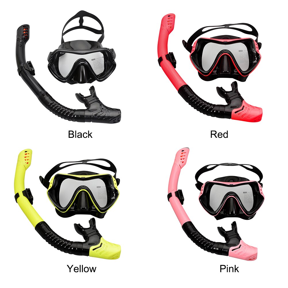 Underwater Scuba Diving Masks Snorkeling Breath Tube Set Adult Silicone Anti-Fog Goggles Glasses Swimming Pool Equipment