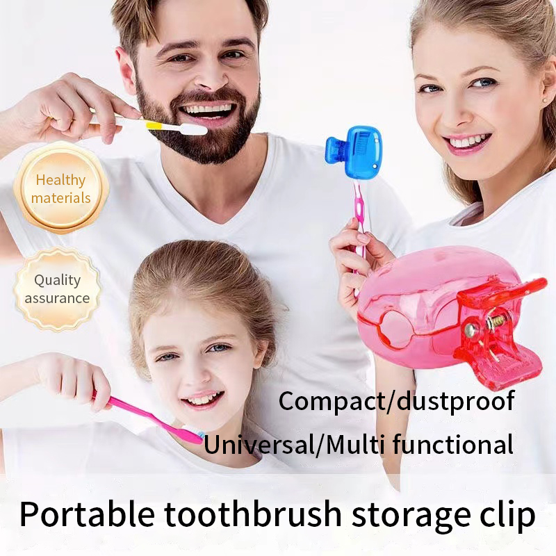 1 Uds. Fundas para cabezales de cepillo de dientes de viaje, tapa protectora para cepillo de dientes, funda protectora portátil con Clip de plástico para viajes en el hogar