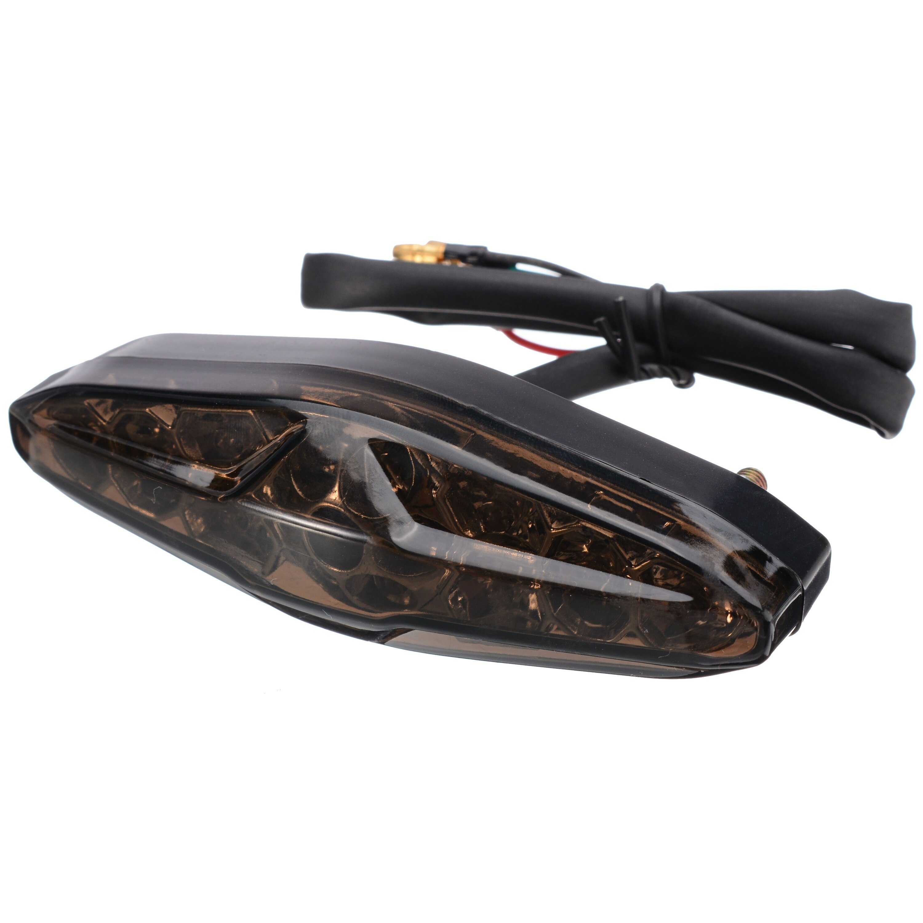 Mayitr Universele 15 Led 12V Motorfiets Atv Scooter Achterlichten Rem/Running/Rijden Licht Gerookte Zwarte Lens voor Honda