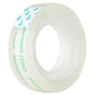 transparent small tape 12mm 25 yard student shredded tape adhesive stationery tape set with portable tape cutter Deli 30122: 4pcs 12mm 20yard