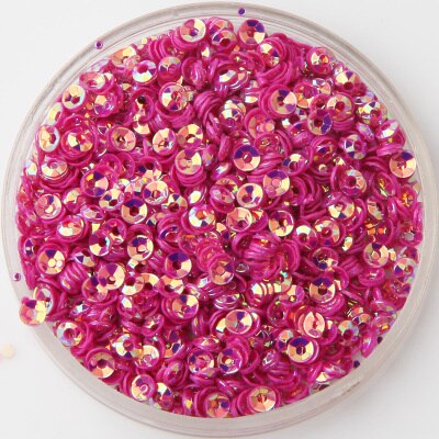 500g/- pack 3mm koppar glittrande färg lösa paljetter paljetter sömnad bröllopspysselplagg skor väska nagelkonsttillbehör: Fuchsia