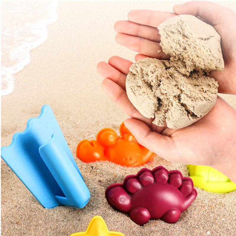 Baby Kids DIY Kinetic Sand Tray Pit Set Beach Sandbox Indoor Outdoor Educational Toys For Children Paly Tools Kit Party Game
