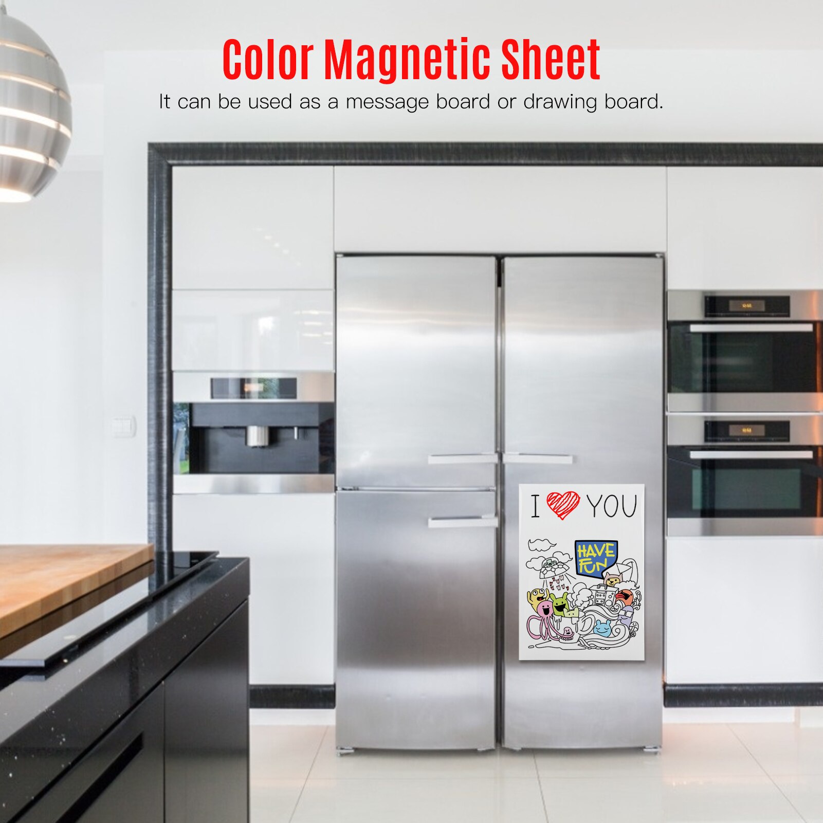 Feuille magnétique de couleur A4, tableau blanc effaçable à sec, facile à nettoyer, pour la maison, le bureau, le Restaurant, le café, 11.7x8.3 pouces