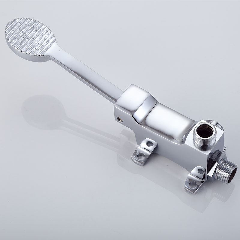 Grifo de Pedal de latón, válvula de pie, lavabo y frío, grifo de laboratorio, tocador de baño