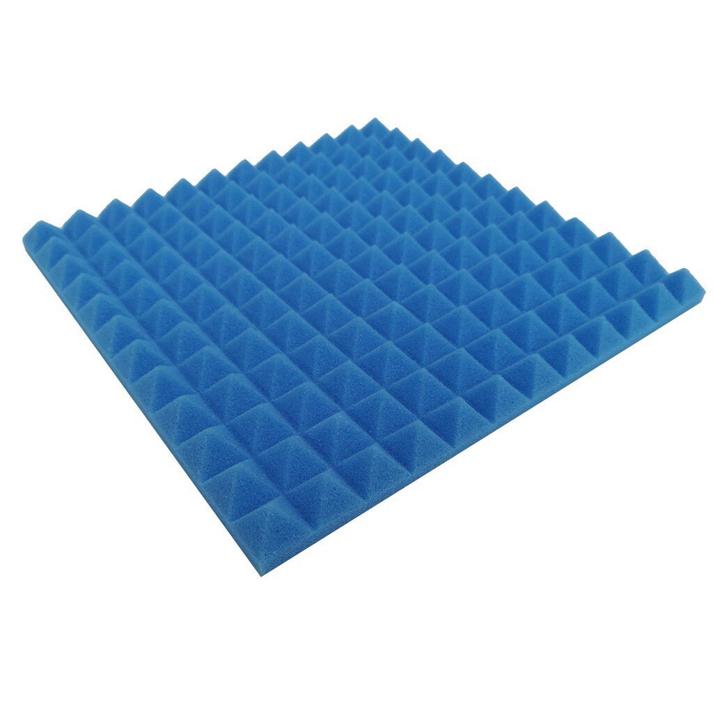 Panel aislante de sonido de espuma acústica, esponja de absorción de sonido para estudio Ktv, pegatinas coloridas de pared insonorizadas, 30x30x2,5 cm, 1 Uds.: Blue