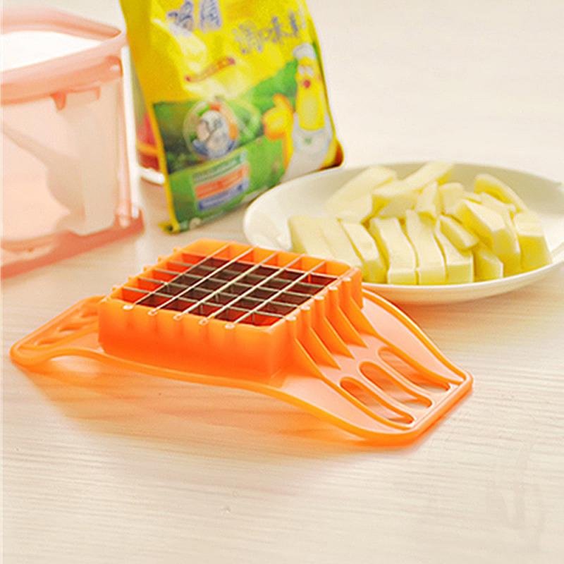 Handig Aardappel Snij-inrichting Frietjes Aardappelen Snijden Roestvrij Staal Multifunctionele Handleiding Aardappel Cutter Keuken Gadgets