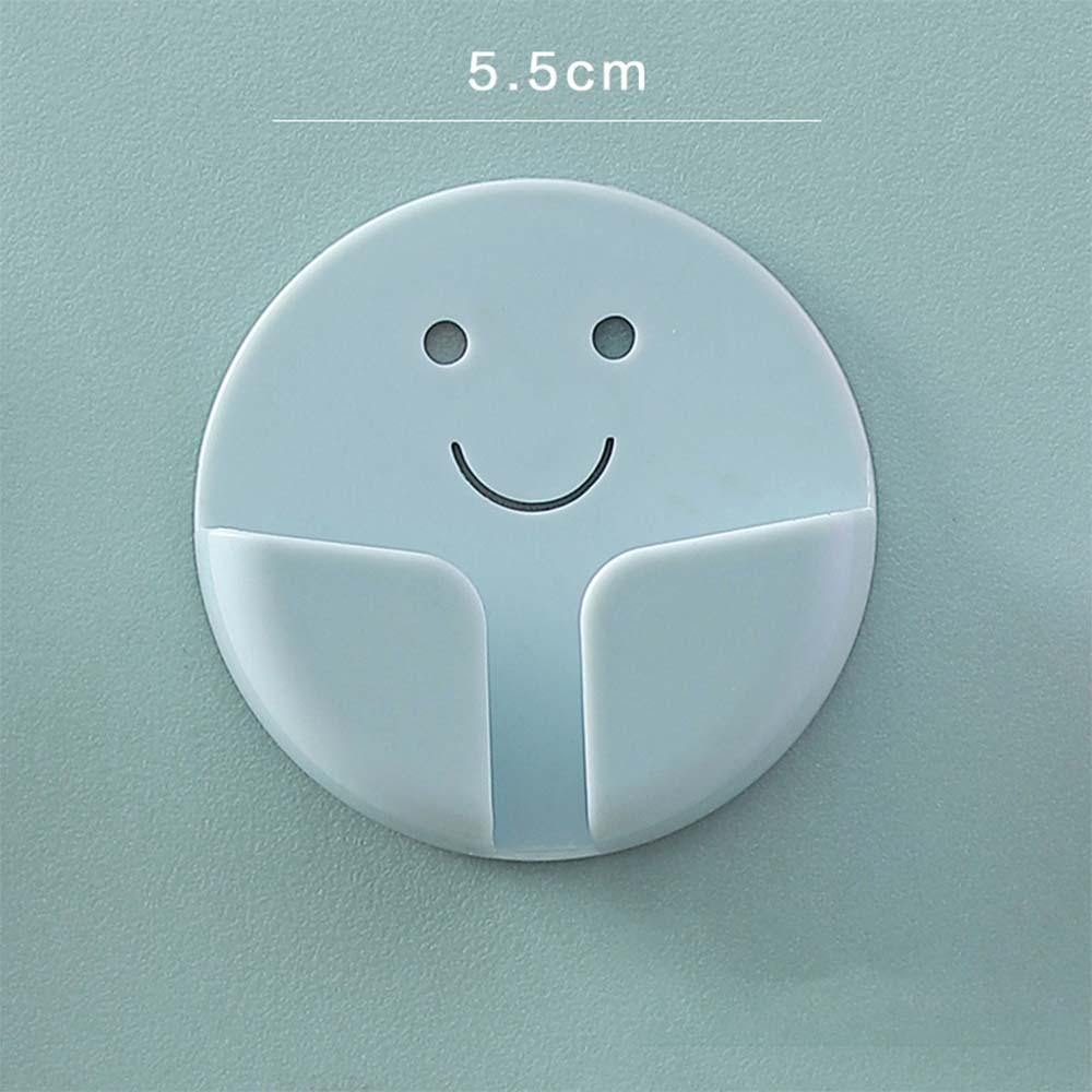 Plastic Paste Hook Bathroom Wall Hanging Razor Holder Plug Rack Bathroom Free Punching Storage Rack: B-Blue