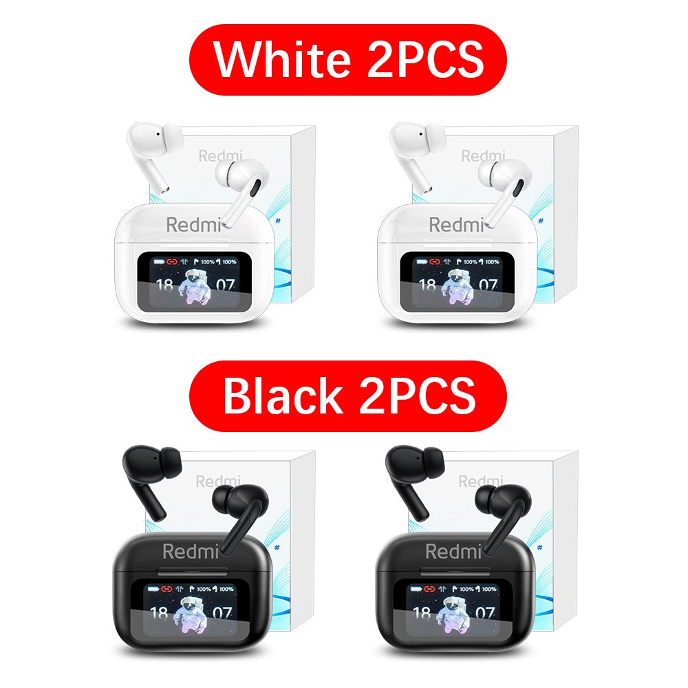 XIAOMI Redmi Bluetooth Earphones Touch Screen TWS Wireless Headphones Wireless 5.3 Headset ANC Noise Reduction Earbuds HD Mic: Blue