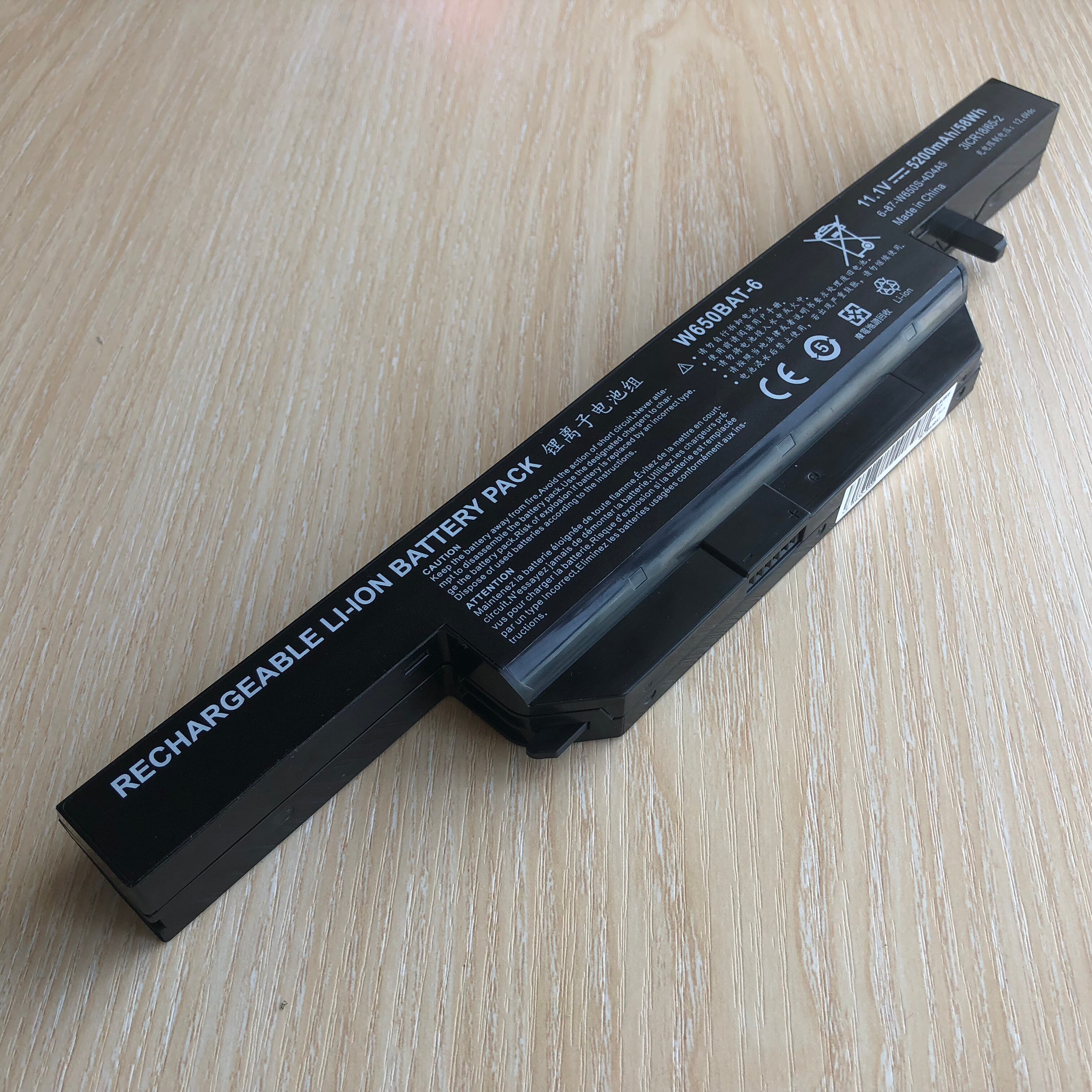 W650bat 6 batterie D&#39;ordinateur Portable pour Hasee K610C K650D K570N K710C K590C K750D série Clevo W650S W650BAT-6 batterie