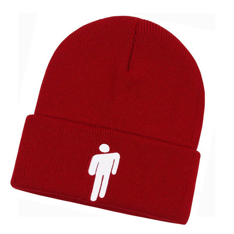 Beanie Hat Vrouwen Mannen Borduren Gebreide Warme Winter Hoeden Voor Vrouwen Mannen Effen Hip-Hop Casual Cuffed Mutsen Motorkap Toevallige: Rood