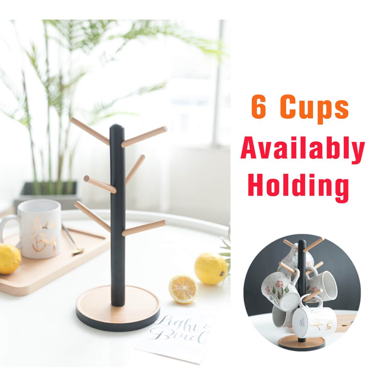 Cuisine support de verre bois tasse étagère de rangement café thé tasse étagère de rangement Drain bricolage assemblage suspendus présentoir décor à la maison