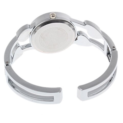 Women Bangle Watch Bracelet Quartz Watch with Rhinestone Round Dial Stainless Steel Band Wrist Watches with Box
