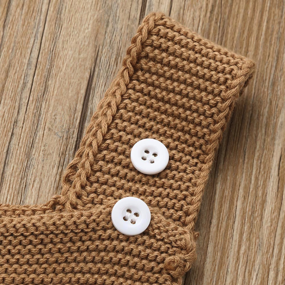 -né bébé filles solide tricoté enfant en bas âge poche combinaison vêtements body tenue sans manches bébé body mignon hiver