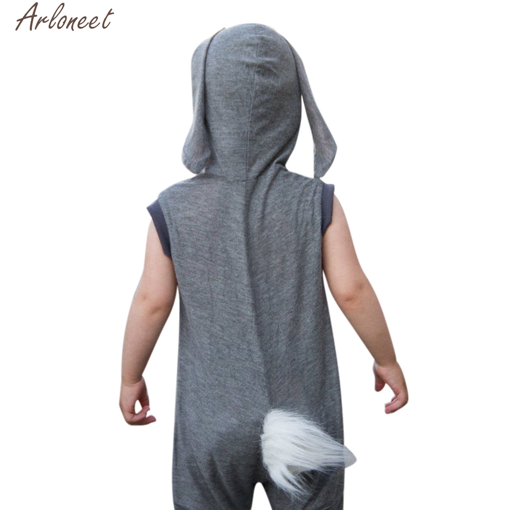 Arloneet Peuter Kid Baby Meisje Jongen Mouwloos Bunny Konijn Pasen Romper Jumpsuit Kleding Zachte Hand Gevoel Kostuums 19Apr26 P35
