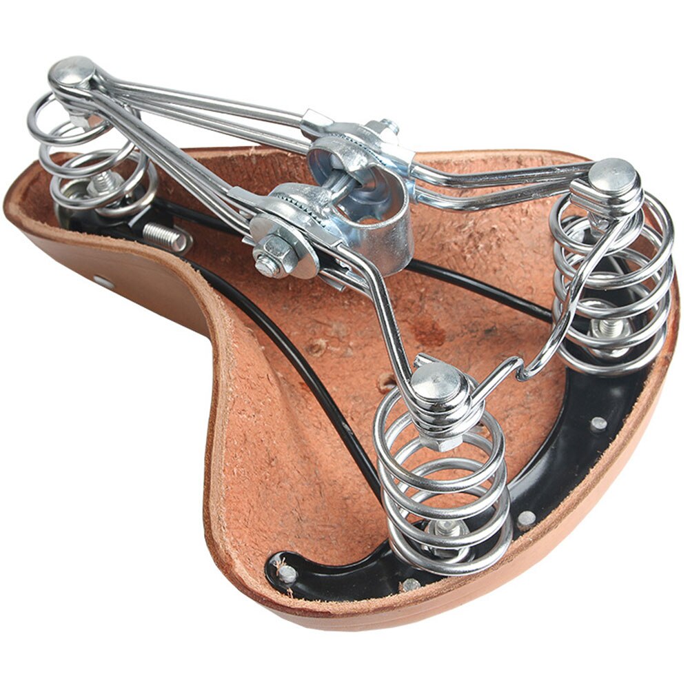 retro Leder 3 Frühjahr Sitz Dämpfung Kissen Radfahren Universal- Komfortable Ersatz Alten Stil Klassische Fahrrad Sattel