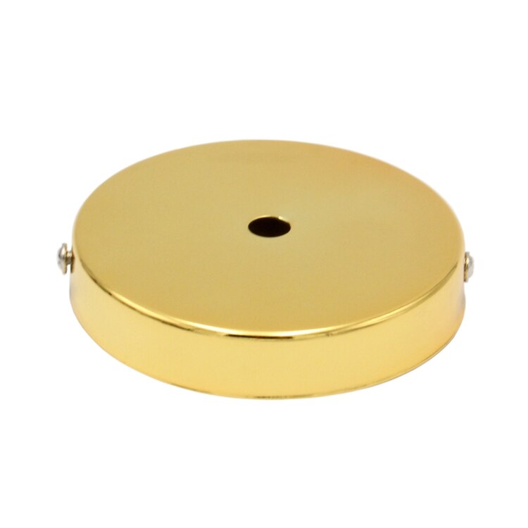 Metal Ceiling Rose Retro Single Lamp Round Ceiling Canopy Modern Ceiling Lamp Pendant Light Fixtures: Gold / 2G7