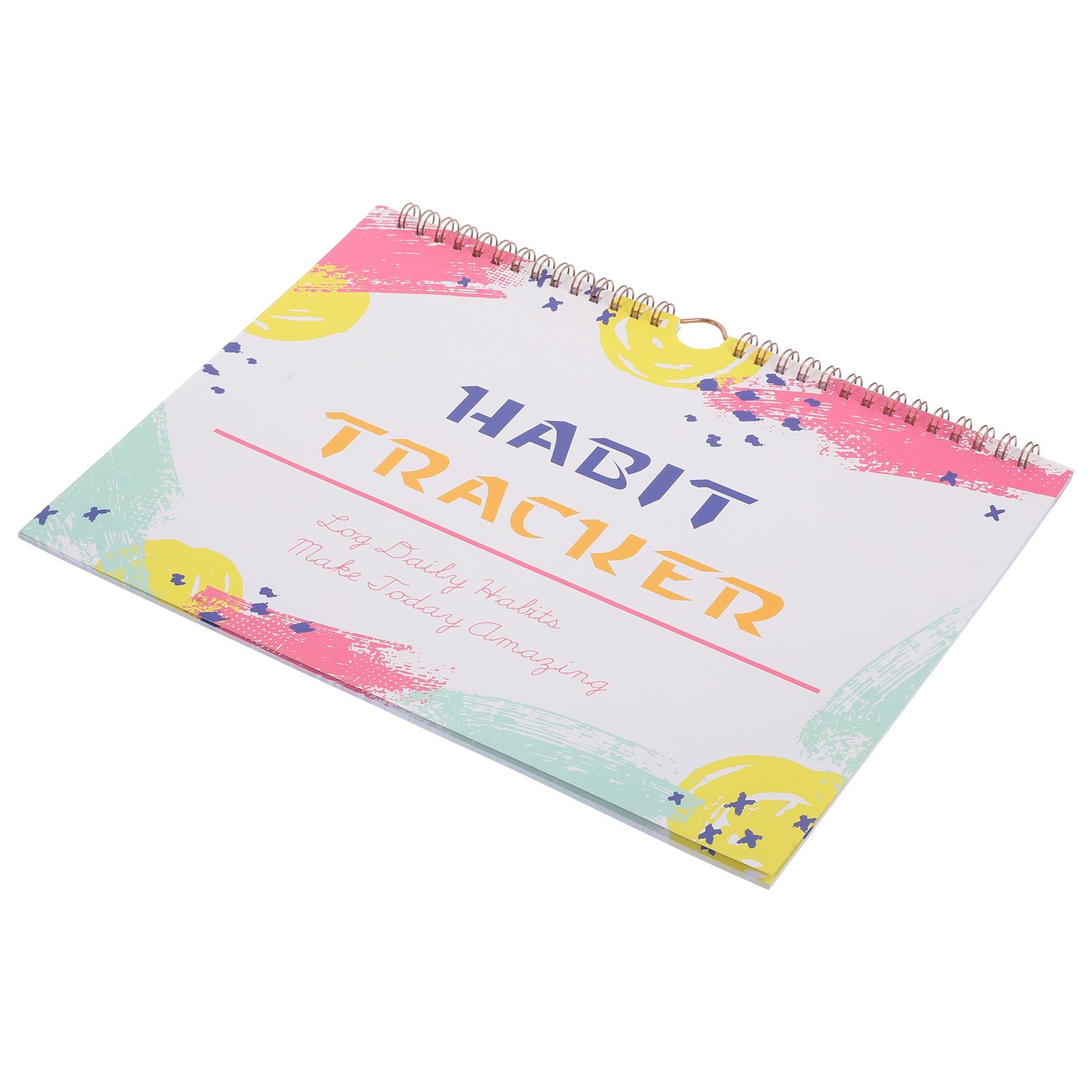 Simple Light Yellow White Planner Goal Tracker Desk Calendar Journal Habit Tracker No Date Paper Diary Workout Planner Goals: Blue
