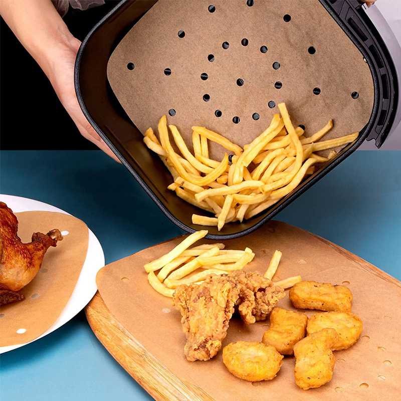 Luchtfriteuse Papier Wegwerp Luchtfriteuse Perkamentpapier Liners Antiaanbaklaag Stoomvoeringen voor Oven Magnetron Stoommand