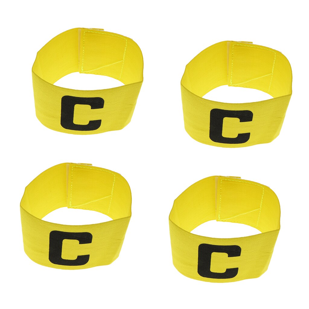 4 Pieces/Pack Adjustable Stretchy Football Soccer Captain Armbands
