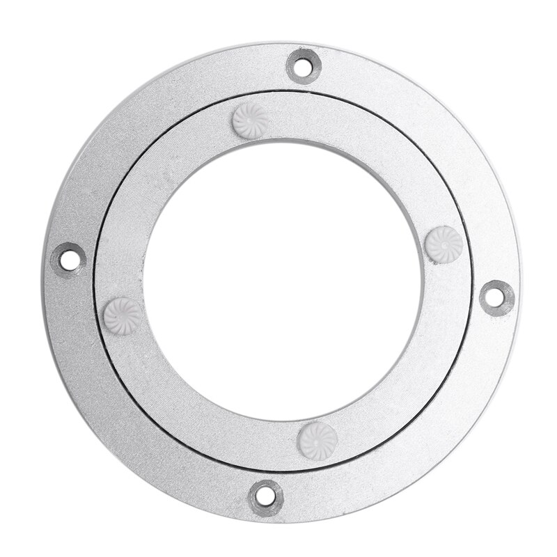 Aluminium Rotating Turntable Bearing Swivel Plate 5 Inch Silver