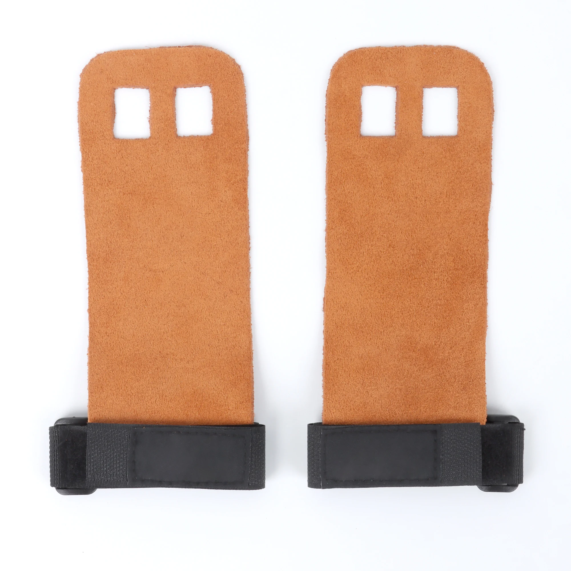 Gants de musculation Crossfit pour gymnastique, poignée en cuir synthétique, protection de la paume pour barre de traction, haltère: Marron / L