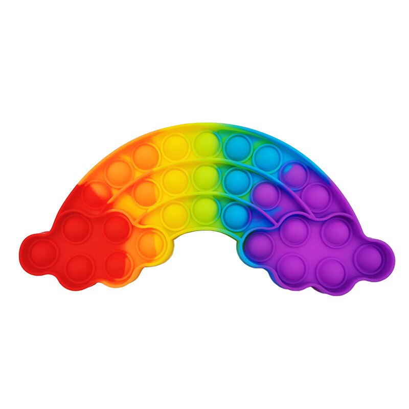 Regenbogen Pop Push Blase Zappeln Spielzeug Antistress Squeeze Sensorischen Spielzeug Relief Squishy Anti Stress Spielzeug Für Erwachsene Kinder