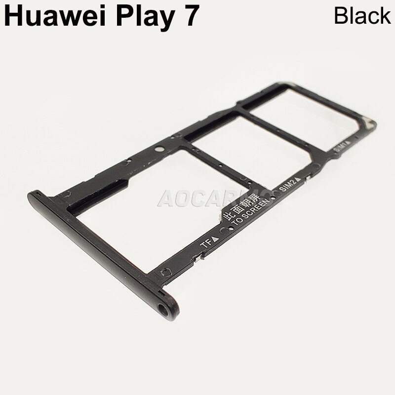 Aocarmo-Soporte de memoria Micro SD, bandeja de tarjeta Sim, ranura para Huawei Honor Play 7 DUA-AL00, pieza de repuesto