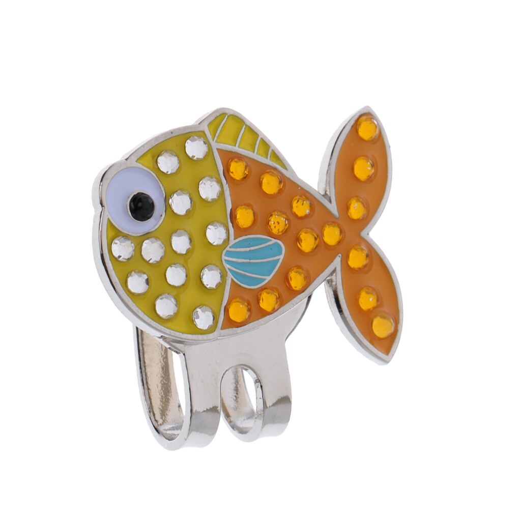 Legering Golf Hoed/Cap/Visor Clip Met Magnetische Golfbal Marker Golf Accessoires Grappige Voor Golfer: Fish
