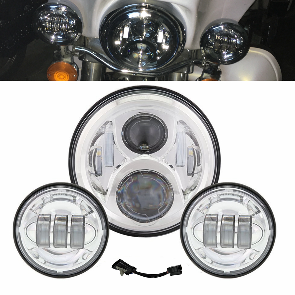 Prikk 7 "tommers led frontlys for ducati monster 1000 600 620 695 750 800 900 s4r sport 4.5 tommers tåkelys 7 " monteringsbrakett