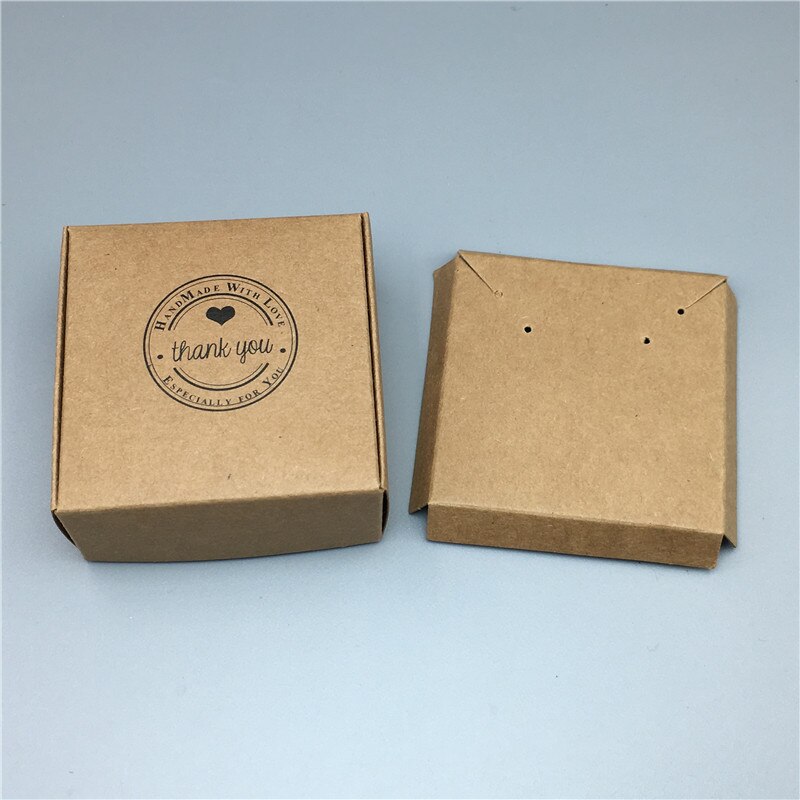 Paper Cardboard Aircraft Packing Boxes Jewelry Set Kraft Boxes Necklace Pendant Earring Displays Box: Thank you