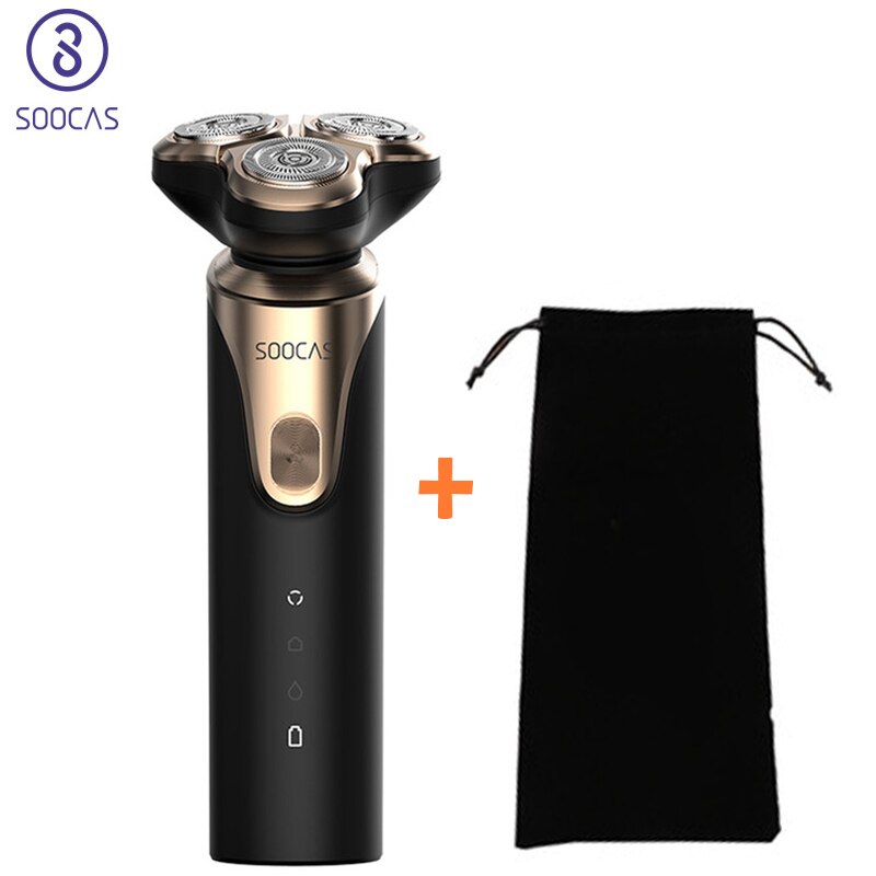 SOOCAS S3 Afeitadora eléctrica, afeitadora 3D, recortadora de barba tipo C, máquinas de afeitar recargables IPX7, Afeitadora eléctrica a prueba de agua para hombres 4: S3 Storage bag