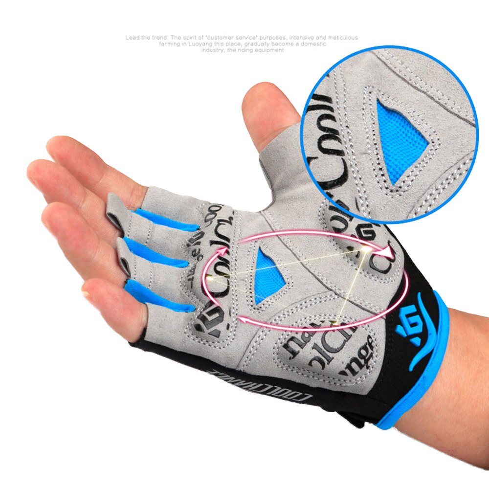 Cycling Gloves Half Finger Gel For Men Lycra + SBR filling +Sponge Anti-Slip durable