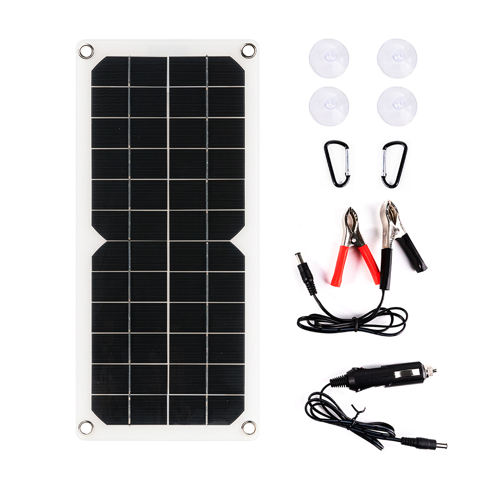 30W Portable Solar Panel Kit 12V /5V USB Power Polycrystalline Solar Cells Phone Charger Outdoor Cycle Camping Hiking for Travel