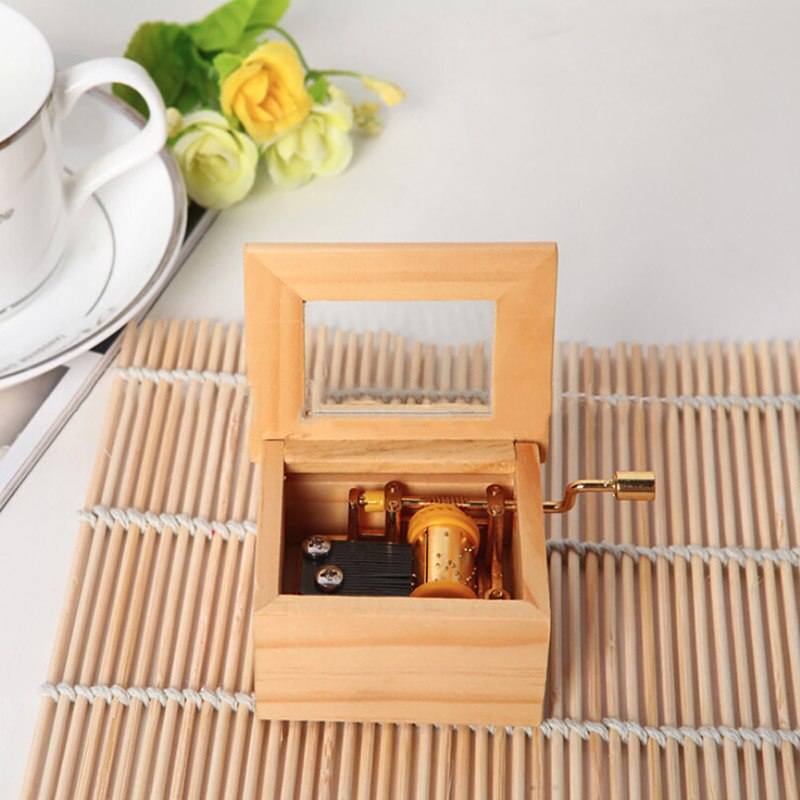 Classic Music Box Classical Wooden Home Decor Birthday Wood Hand Musical Box Happy Birthday