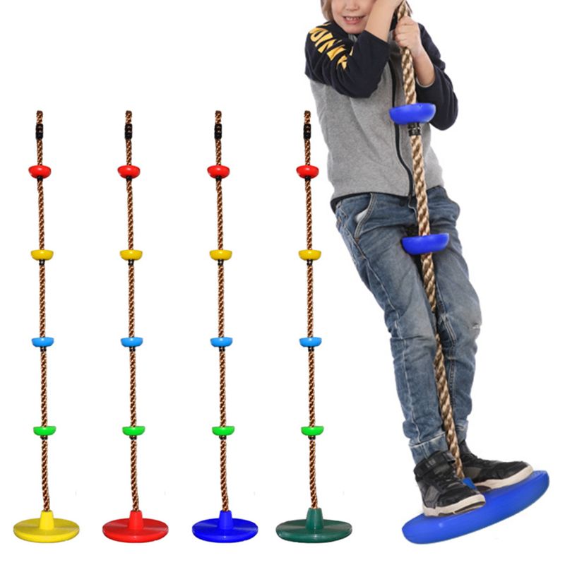 Zware Plastic Schommel-Indoor En Outdoor Klimmen Touw Met Disc Swing
