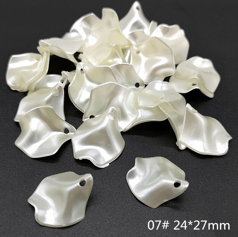 20pcs Jewelry Accessories Acrylic Beads Ivory Pearl Beads Loose Hole Beads Jewelry Accessories Beads Jewelry Making DIY: 07