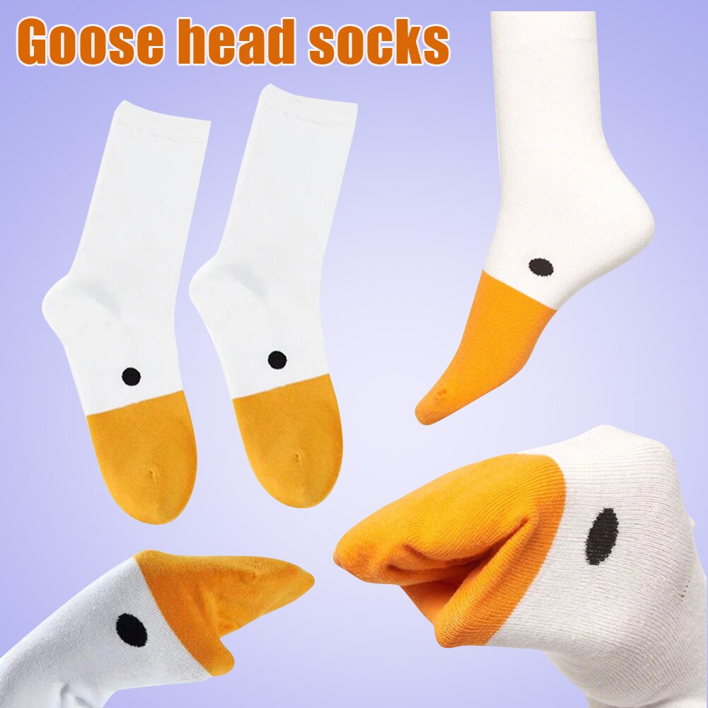 Calcetines de algodón deportivo bonitos con cabeza de Animal, calcetín divertido feliz para Navidad Unisex Health99