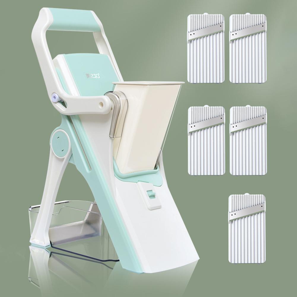 Multifunctional 5-in-1 Vegetable Cutter Manual Food Chopper Meat Vegetables Fruit Slicer Potato Peeler Grater Kitchen Tools