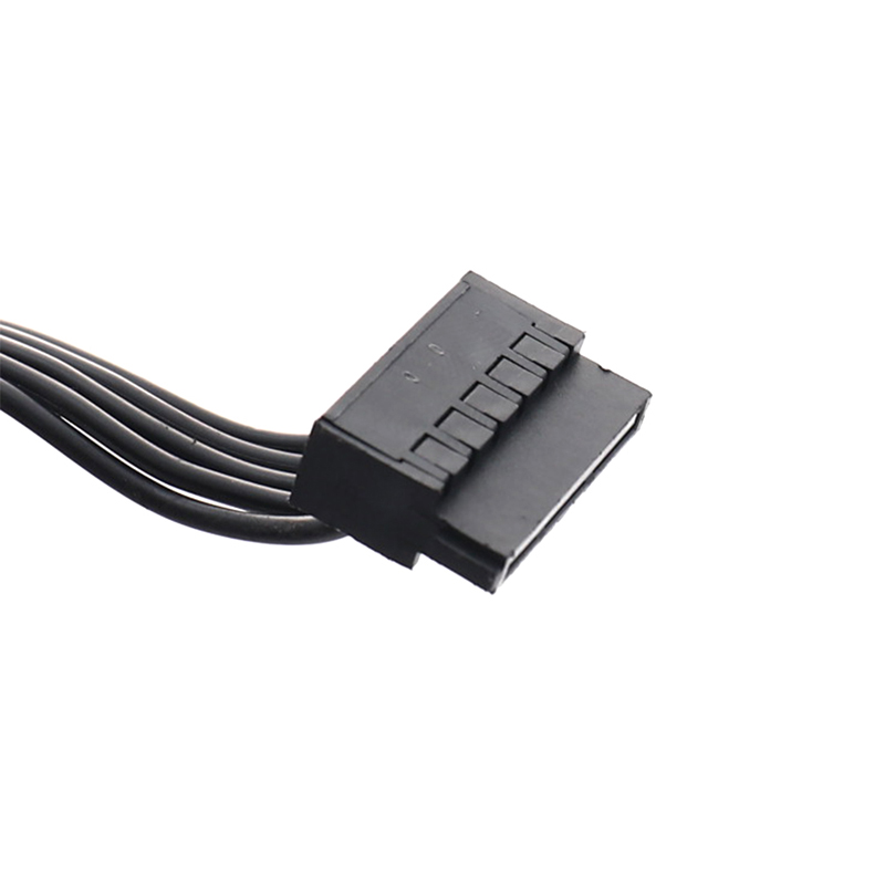 1Pc 45CM Small 4Pin Male To 2 SATA 15pin Modular Power Supply Cable