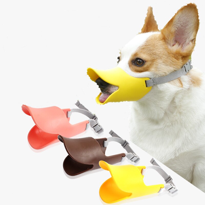 Hond Bite-Proof Eendenbek-Vormige Siliconen Mond Cover Anti-Barking Verstelbare Size Water Wassen Puppy Eendenbek Cover huisdier Accessoires