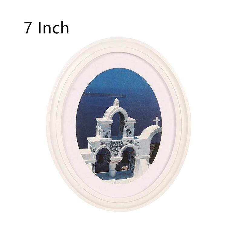 Classic Oval Wood Picture Frame Wall Hanging Decoration Home Decorations Send Seamless Nail And S Nail: 7 Inch White