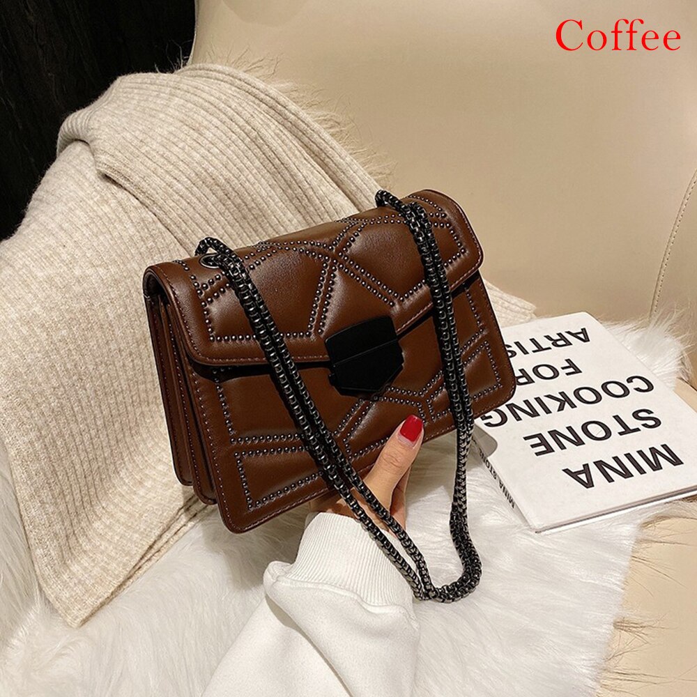 Contrast Kleur Lederen Crossbody Tassen Voor Vrouwen Reizen Handtas Eenvoudige Schoudertas Messenger Bag Dames Cross Body Bag: 4