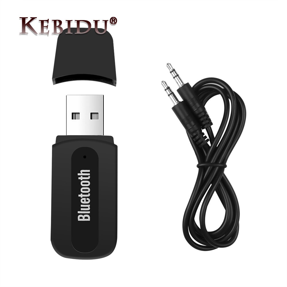 Kebidu USB Bluetooth Music Receiver Audio Adapter 3.5mm Jack Stereo Audio Speaker Voor Auto AUX Auto Kit