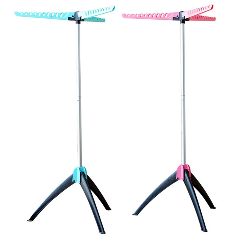 Ic suszarka robić prania wielofunkcyjny wieszak na ubrania Organizer stojak na płaszcze stojak suszenie prania wieszaki niebieski