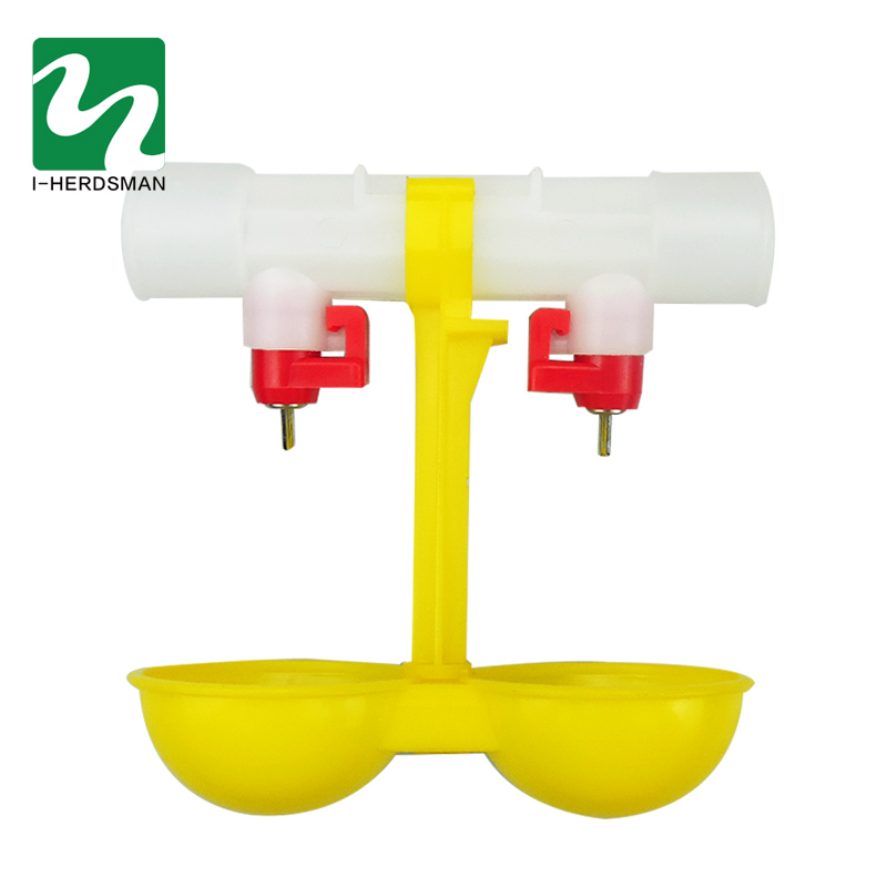 5 stks Dubbele drinknippels fonteinen kip drinknippels kip drip catcher feeder voor kippen vogel kwartel gevogelte kit